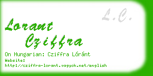 lorant cziffra business card